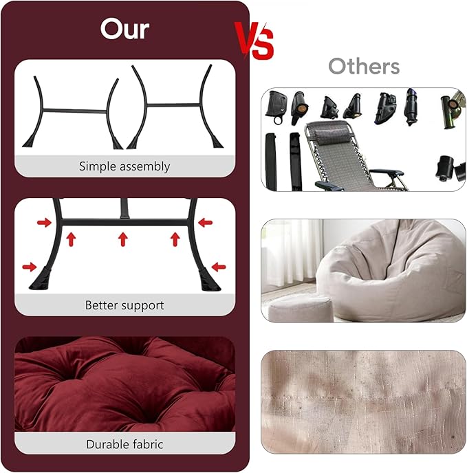 Lazy Chair with Folding Ottoman Modern Large Accent ChairContemporary Lounge Leisure Sofa Chair with Armrests Upholstered Sofa Armchair Reading Chair for BedroomDorm&ampOffice (Dusty Rose-f)