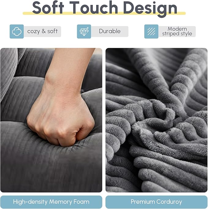 Folding Sofa Bed Convertible Sleeper Chair with Pillow Foldable Mattress with Back Support