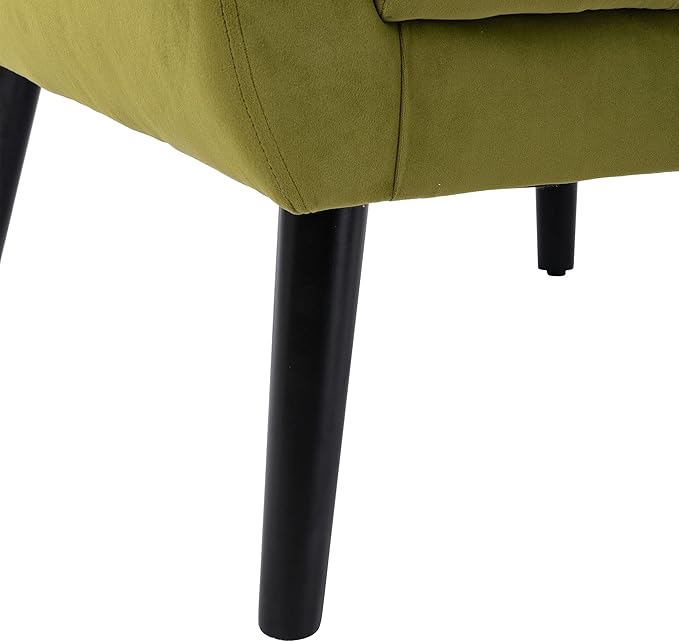 Modern Soft Velvet Material Ergonomics Accent Chair Living Room Chair Bedroom Chair Home Chair with Black Legs for Indoor Home