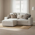 Cloud Couch Sectional 81.1'' Oversized White Modular Cloud Sofa with Storage Ottoman L Shaped Deep Seating with Washable Covers Cloud Couches for Living Room Loveseat with Ottoman