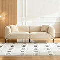82 Modern Sofa 3-Seater Boucle Couch with Metal Legs Luxury Cloud Tuxedo Sofas Upholstered Minimalist Deep Seat Curved Couches for Living Room Bedroom Home Office Apartment Beige | Upholstered