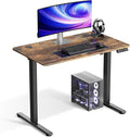 Electric Standing Desk Adjustable Height 40 x 24 Inch Small Sit Stand Desk Stand up Desk for Home Office Computer Workstation (Spliced DesktopBrown)