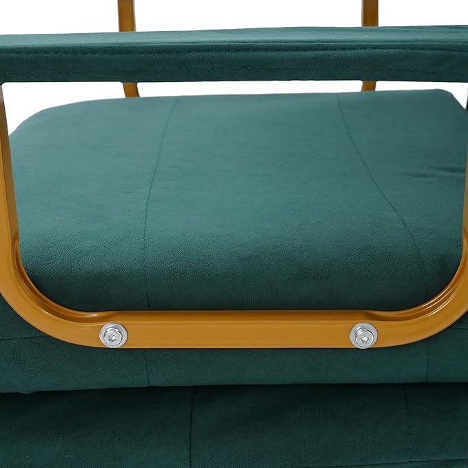 Folding Sofa Bed Convertible Sleeper Chair Single Sleeper Sofa Adjustable Backrest Futon Floor Couch Lounge Sofa for Living Room and Bedroom (Green)