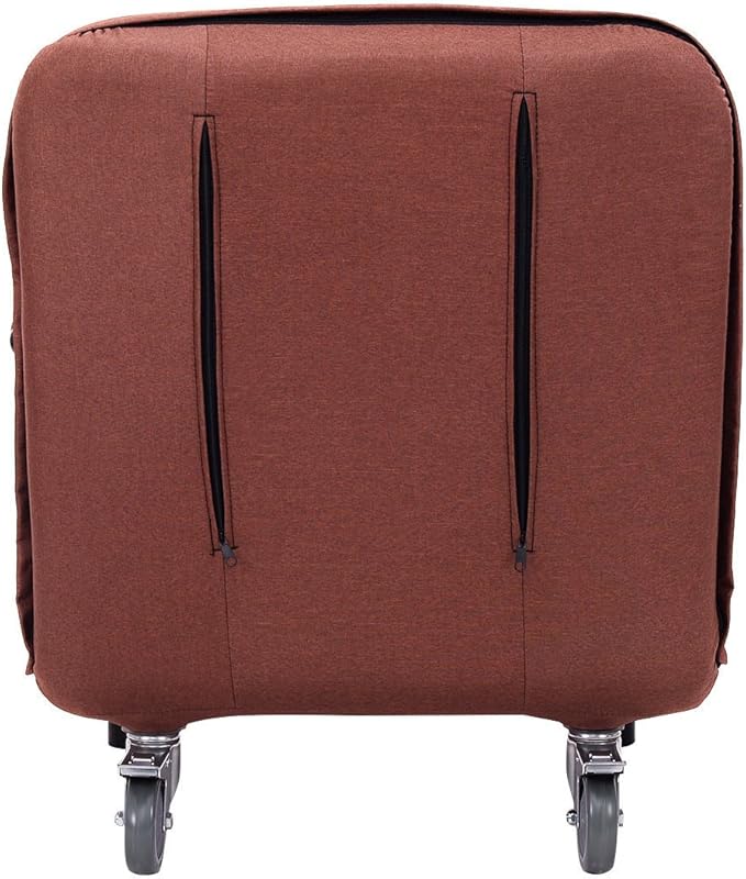 Giantex 26.5 Convertible Sofa Bed Folding Arm Chair Sleeper Leisure Recliner Lounge Couch (Coffee)