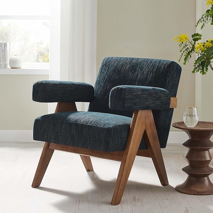 Modway EEI-6503-HEA Lyra Fabric Armchair Azure Fabric