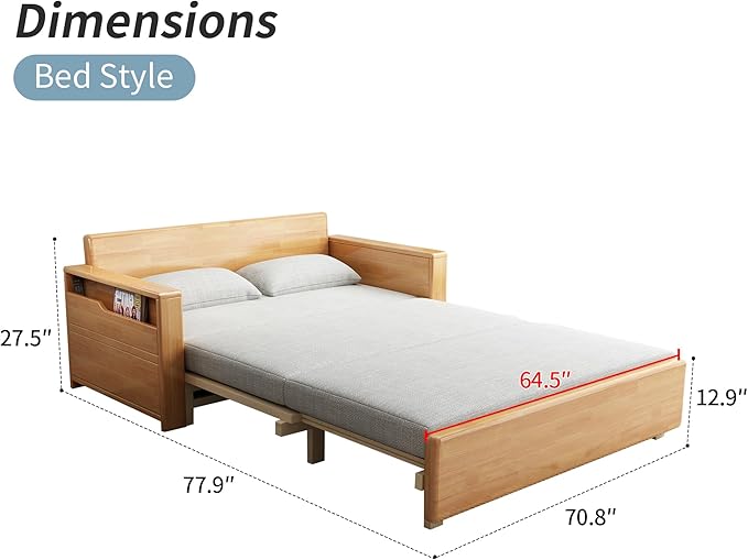 70.8Queen Convertible Sofa SleeperGrey cushion Sectional Sleeper Sofa with Reversible ChaiseSolid wood Sofa Bed 3 in 1 Pull Out Couch Bed for Living RoomApartmentBedroomand Office with Storage |