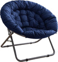 Urban Lifestyle Oversized Polycanvas Saucer Chair Navy