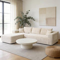 L-Shaped Modular Sectional Sofa 103.5 Beige - No Assembly Couch for Living Room High Resilience Sponge &amp Spring Support