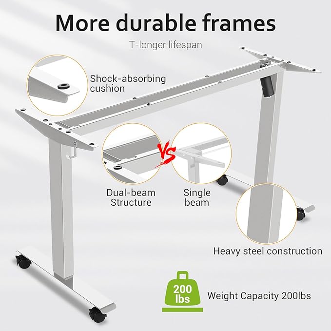 farexon Electric Standing Desk Adjustable Height 71 x 28 Inch Sit Stand up Desk with Large Mouse Pad Double Metal Hook4 Wheels4 Memory Preset Heights Home Office Computer DeskOak Grey