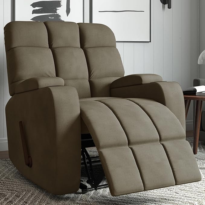 Relaxing Lazy Boy Recliner Chair for AdultsSmall Recliners for Small SpacesManual Recliner Chair for BedroomRelaxing Reclining Chair with Backrest &amp Footrest for Living roomOverstuffed (Sage G