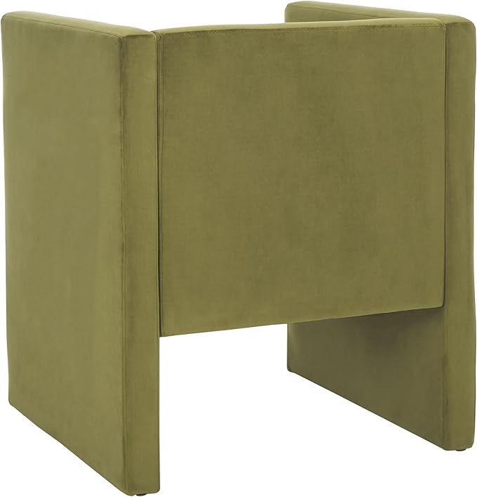 SAFAVIEH Home Collection Gisle Modern Olive Green Velvet Accent Chair (Fully Assembled)