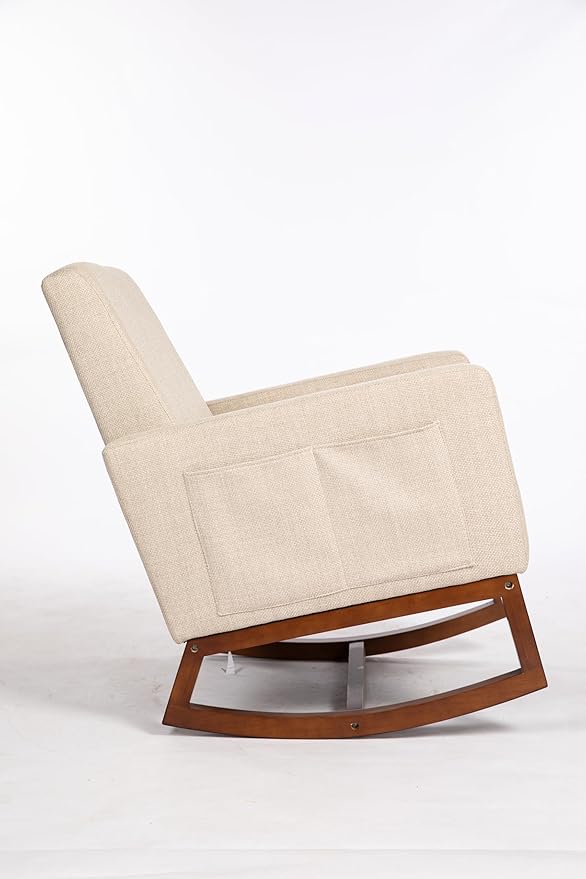 Mid Century Modern Accent Chair with Wood e Upholstered Living Room Chairs with Waist Cushion Reading Armchair for Bedroom Sunroom