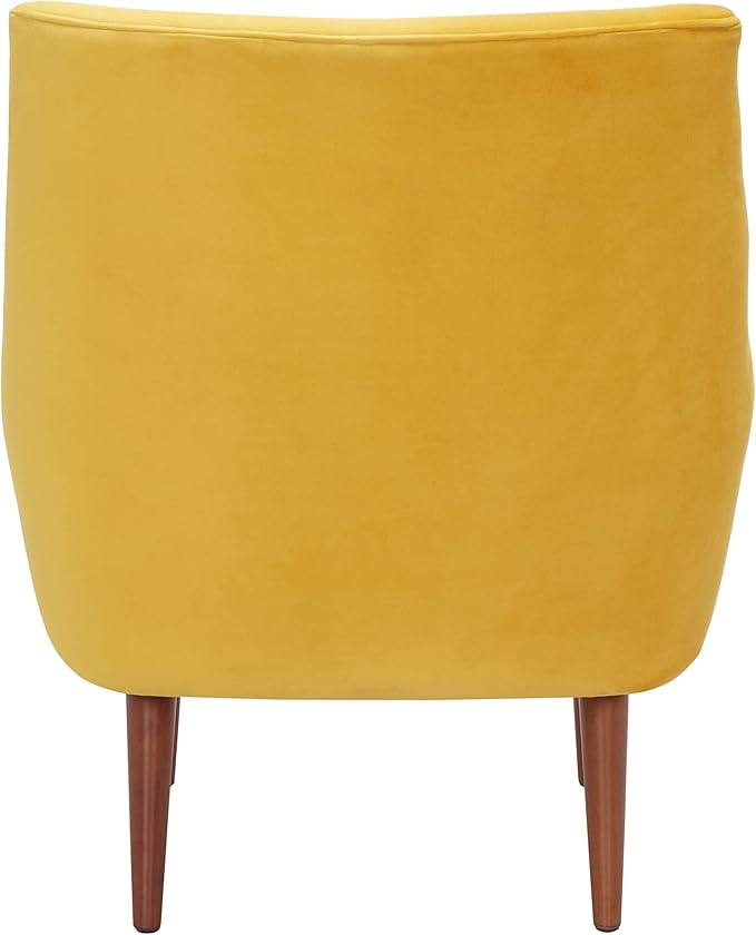 SAFAVIEH Home Collection Amina Mid-Century Modern Gold Velvet Accent Chair