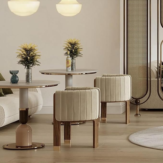 homary Velvet Fluted Accent Chair for Living Room with Wood Frame High Resilience Foam Elegant Modern Armchair (Camel)