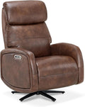 MCombo Dual Motor Power Recliner Chair for Adults Modern Faux Leather Electric Swivel Recliner with USB Charging Heavy Duty Adjustable Lounge Chair for Living Room &amp Bedroom 4610 (Brown)