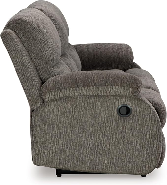 Signature Design by Ashley Scranto Contemporary Manual Reclining Sofa Gray