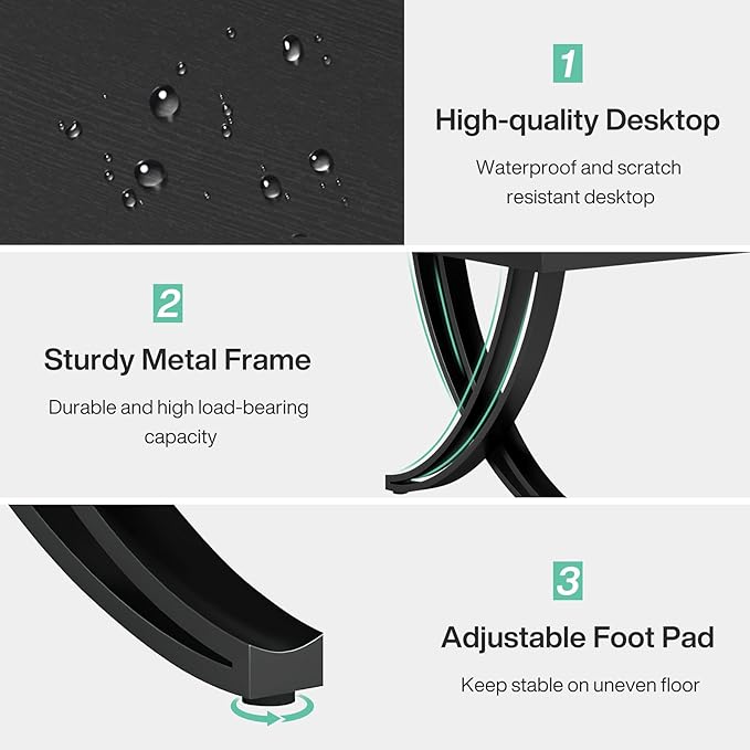 Tribesigns 2 Person Computer Desk 78.7-Inch Extra Long Desk Large Double Desk for Two People Workstation with Stylish Legs (Black)