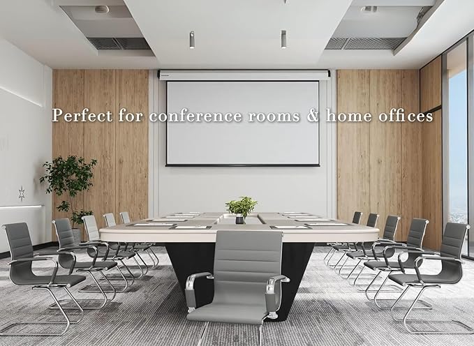 CIMOTA Waiting Room Chairs Leather Office Guest Chair Mid Back Reception Chairs with Sled Base for Meeting/Patient/Conference Room Grey Set of 4