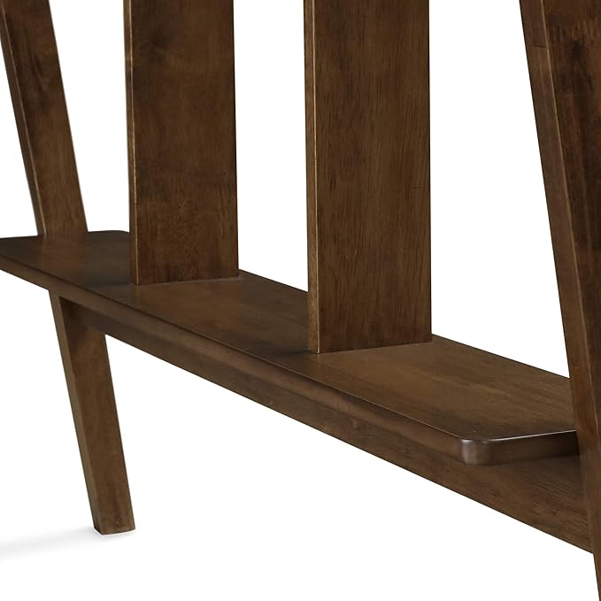 Finch Darren Home Office Desk with Drawer Mid Century Accent Desk 43 Inch Wide Simple Modern Study Table Walnut Brown