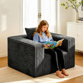 Single Cloud Sofa Giant Bean Bag Chair with High Backrest &amp Wider Armrest Foam Boneless Couch for Small Spaces Comfy Furry Sofas with Pillows for Living Room Bedroom Apartment Dorm Office