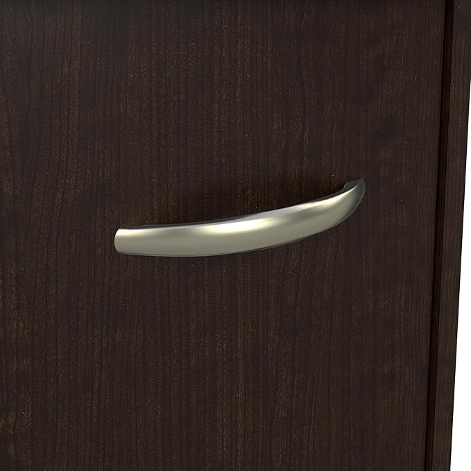 Bush Business Furniture Series C 3 Drawer Rolling File Cabinet in Mocha Cherry Fully Assembled Under Desk Storage with Wheels for Home and Professional Office