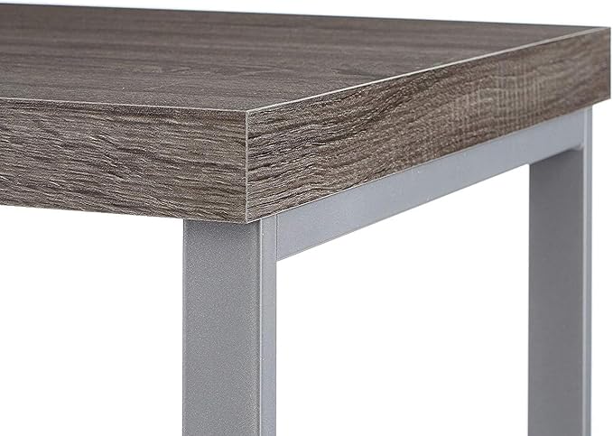 Office Desk with File Drawer - Modern Computer Desk - Gray Finish
