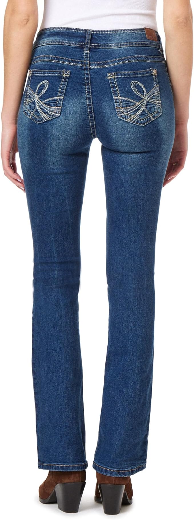 WallFlower Luscious Curvy Bootcut Jeans for Women Mid-Rise Insta Stretch Denim Size-Inclusive Juniors Jeans