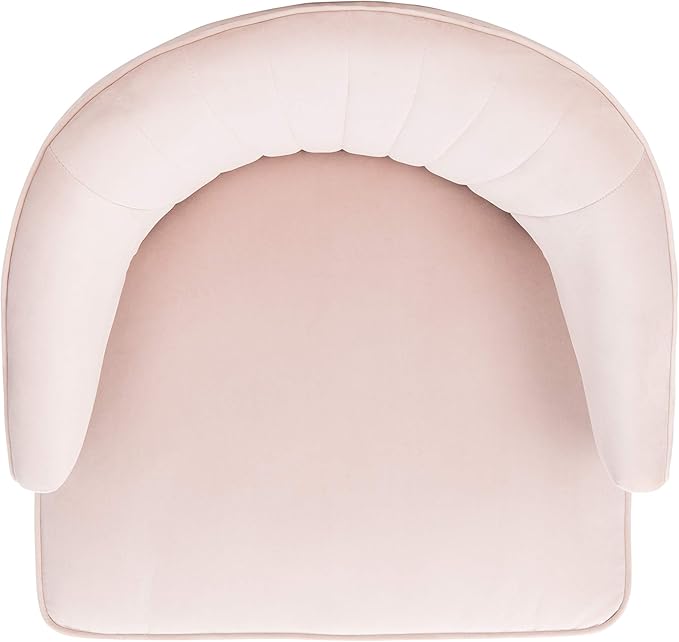 Safavieh Home Stazia Retro Glam Blush Pink and Black Wingback Accent Chair