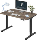 FLEXISPOT E6 3-Stage Dual Motor Electric Standing Desk 48 x 30 Sit Stand Up Desk Holds 220 lbs Adjustable Height w/Memory Presets One-Piece Brown Wood Grain Desktop &amp Black Frame Ships in 2 Bo