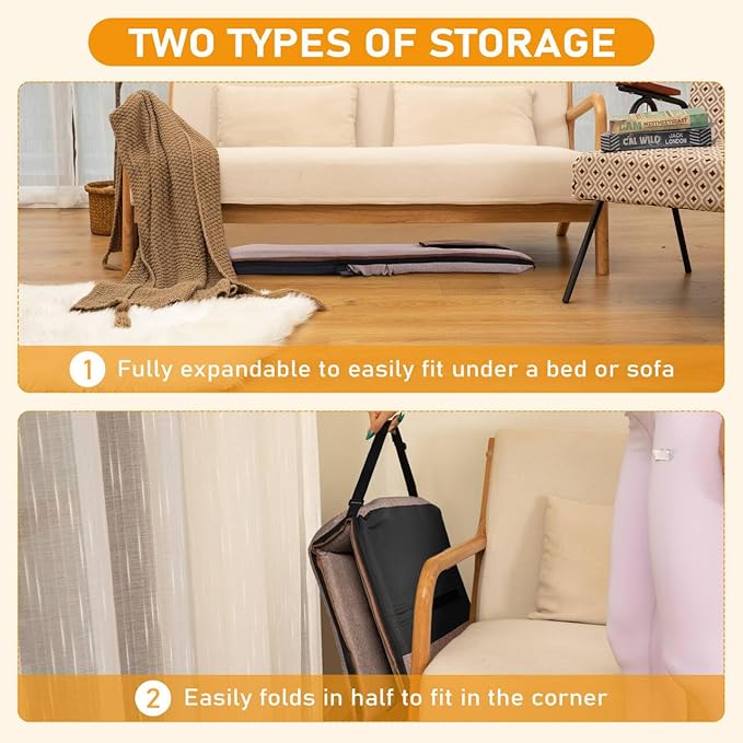 Floor Chair with Back Support 14-Position Adjustable Floor Chair Portable Ground Seating for Adults &amp Kids Foldable Meditation Seat with Japanese KOYO Bearings &amp Washable Linen Cover (Coffee)