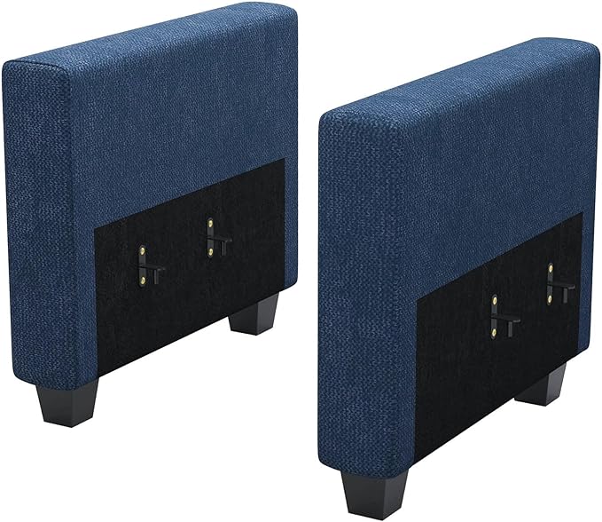 Belffin Armrest Module for Modular Sectional Sofa Couch Side Armrest for Sectional Modular Sofa Fabric Blue