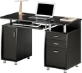 Techni Mobili 47.25 Ergonomic Computer Writing Desk with Drawers File Cabinet and Storage for Home Office Espresso