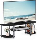 Furinno Turn-S-Tube Wide TV Entertainment Center Black/Grey