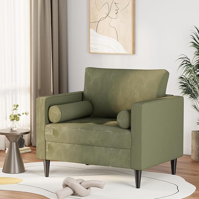 38 Oversized Accent Chair Armchair Over Sized Chairs for Living Room Comfy Large Modern Chair and A Half &amp Oversized Living Room Chairs Wide Accent Armchair for Bedroom Green