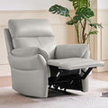AIRSKY Genuine Leather Recliner Chair Top Grain Leather Italian Water-Washing Process Living Room Chair with Lumbar Supportfor Theater Seating Bedroom GreyR1