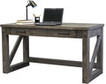Martin Furniture Avondale Writing Desk Writing Table Wood Office Desk Finished All Sides Gray