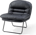 NEWBULIG Floor Chair Adjustable Space Saving Accent Chair for Living Room &amp Bedroom Comfy Reading &amp Meditation Chair Compact Foldable Design for Easy Storage Modern Faux Leather Black