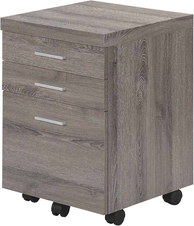 Rolling Mobile File Cabinet with Lock3 Drawer Small Storage Cabinet OrganizerModern Filing Cabinets Under Desk Locking Drawers for Home OfficeTaupe