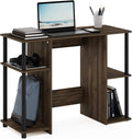 Furinno Jaya Computer Study Desk Columbia Walnut/Black