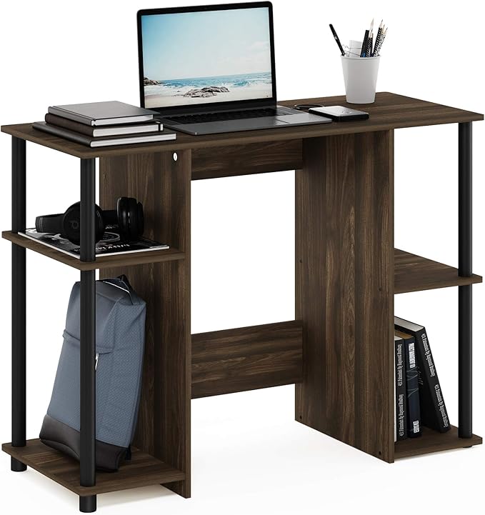 Furinno Jaya Computer Study Desk Columbia Walnut/Black
