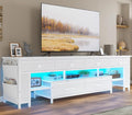 BTHFST LED TV Stand for 65/70/75 Inch TV Entertainment Center with Storage &amp Power Outlets 63 TV Stand with 6 Drawers &amp 4 Bags &amp Shelves TV Console Media Console for Living Room Bedro