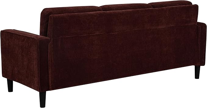 Coaster Home Furnishings - Ruth - Fabric - Upholstered Sofa with Slim Track Arms Attached Cushions Angled Legs - Transitional Style - Living Room - 77-Inch - Rust - 511211