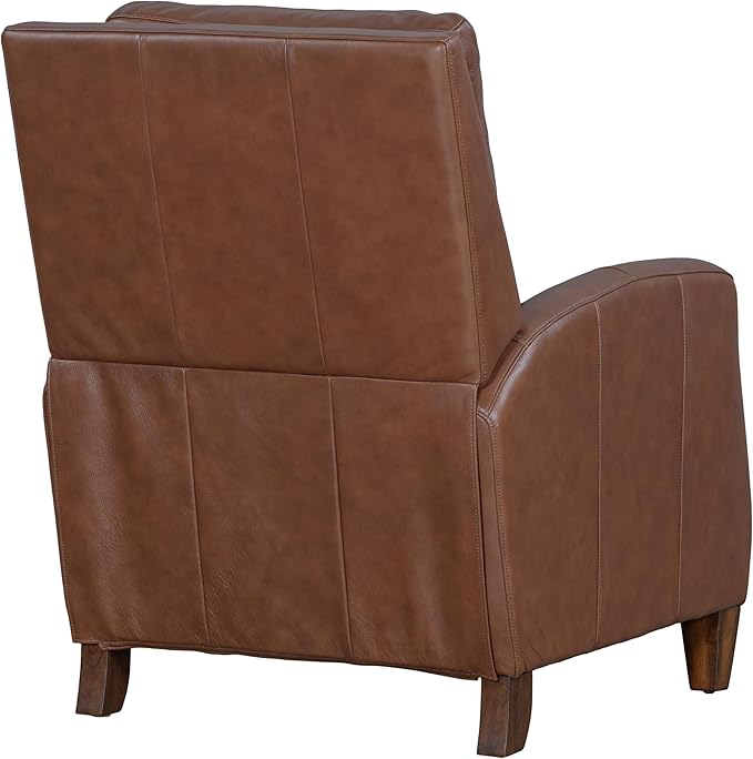 Parker Living Hunter - Chestnut Charm Manual Pushback Recliner Chair Top Grain Leather with Match Genuine Leather Recliner Comfortable