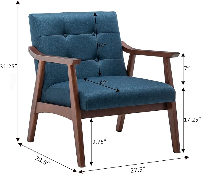 Convenience Concepts Take a Seat Chairs Dark Blue Fabric/Espresso