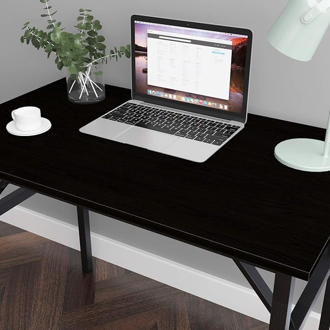 soges Computer Desk 39.4 inches Folding TableLaptop Desk Dining Table Writing Table Study DeskWorkstation for Home Office No- Assembly RequiredBlack