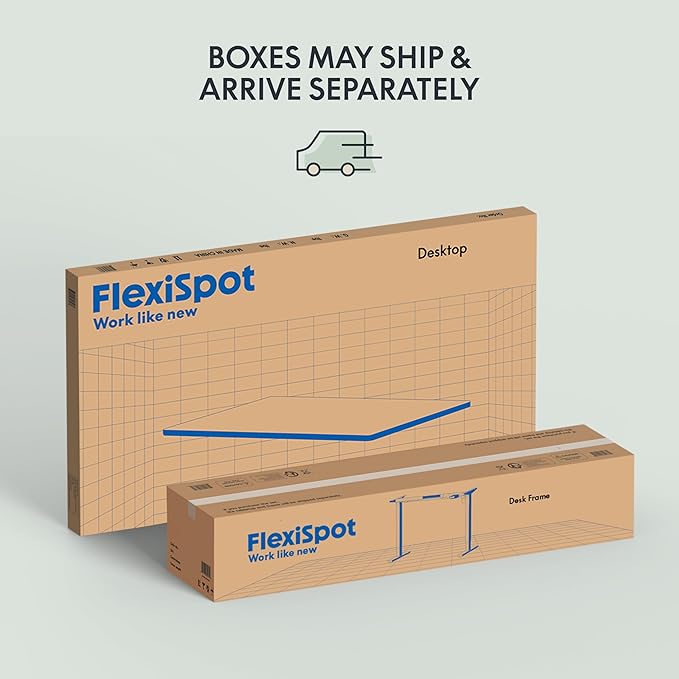 FLEXISPOT EN1 One-Piece Standing Desk with 1-Inch Thick Seamless Desktop 55x28 Electric Height Adjustable Desk for Home Office Multi-Monitor Setups &amp Easy Assembly Mahogany