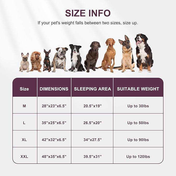 FURTIME Orthopedic Dog Beds for Large Dogs Washable Dog Couch with Ultra Comfy Supportive Foam High-Density Egg Crate Foam with Removable Cover Pet Sofa Bed Waterproof Nonskid Bottom