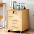 Mobile Storage Cabinet Filing Cabinet with Lock Drawer Filing Cabinet with LockSuitable for Storing Various Office Supplies and Craft SuppliesWood