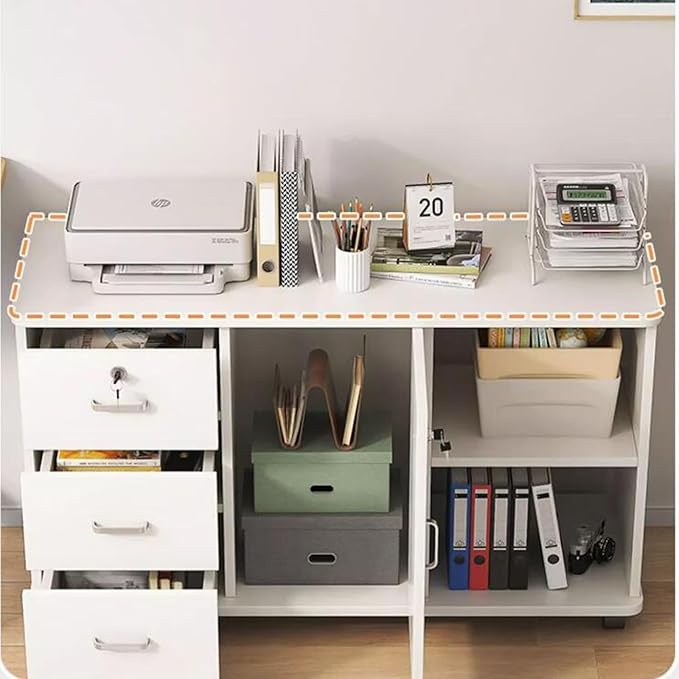 File Cabinet Drawer Cabinet Office Locking Data Cabinet Under Desk Storage Cabinet Side Cabinet (Color : B)
