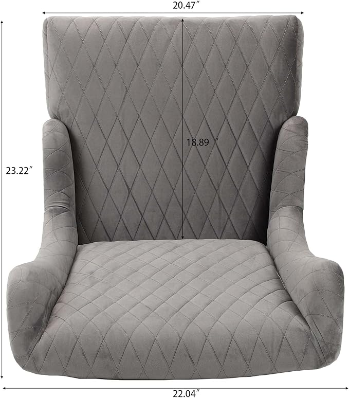 HomVent 1PCS Chair with Super High Wing-Back Velvet/PU Leather Upholstered Armless Throne Chair with Diamond Lattice Design Retro Elegant Side Chair for Living RoomKitchen